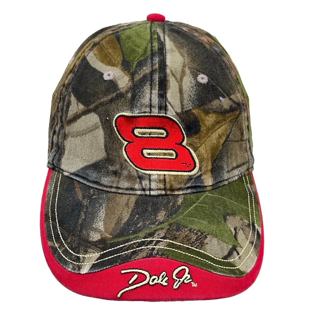 Vintage Dale Earnhardt Jr Hat Cap Strap Back Realtree Camo Adjustable Dad Y2K